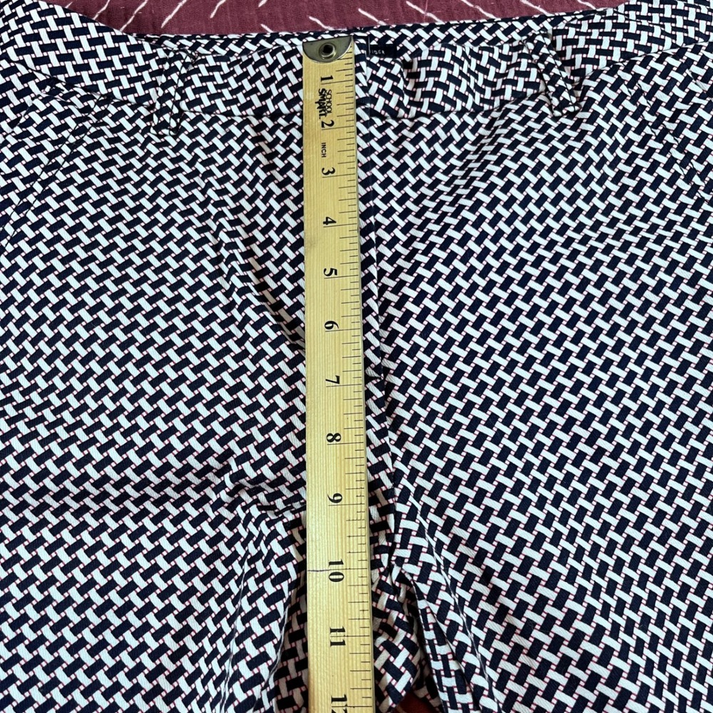 Tommy Hilfiger Size 10 Womens Stretch Slim Crop Pants Geometric Print - Picture 11 of 12